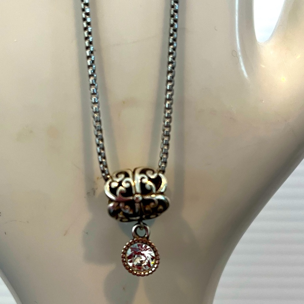 Silver necklace with beautiful charm